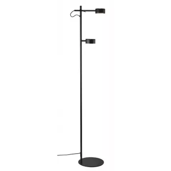 Luca Lampada LED da terra, 2x4W, nera