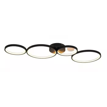 Ajacco CL21008C-4 Plafoniera LED, 36W, 3000K, Nero
