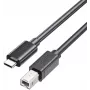 UNITEK cavo stampante USB-C a USB-B 2.0 5m nero