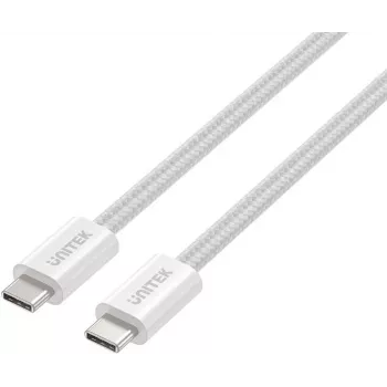 UNITEK cavo magnetico intrecciato USB-C a USB-C 100W PD 1m bianco