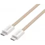 UNITEK cavo magnetico avvolgibile intrecciato USB-C a USB-C 100W PD 1m beige