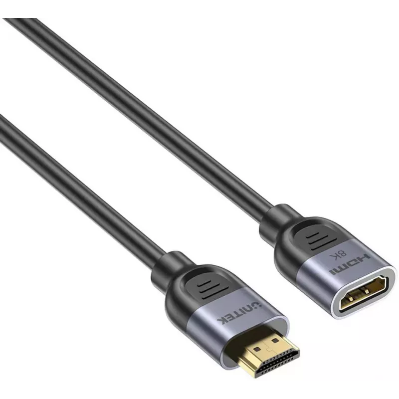 UNITEK cavo prolunga HDMI 1m, HDMI 2.1, 8K@60Hz, 48Gbps, nero