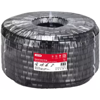 UNITEK organizzatore cavi a spirale, 25m, 22mm di diametro, nero
