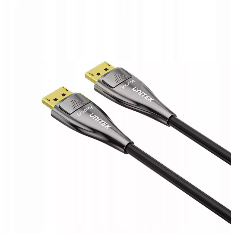UNITEK Cavo DisplayPort 2.1 attivo in fibra ottica 20m 8K 80Gbps nero