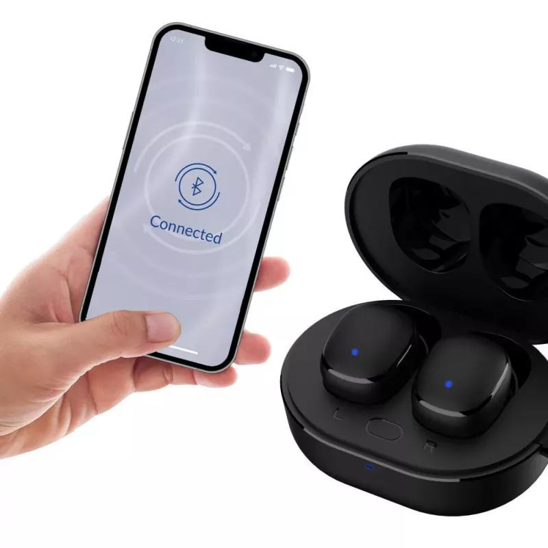 Cuffie wireless 3MK FlowBuds 6.0, Nero