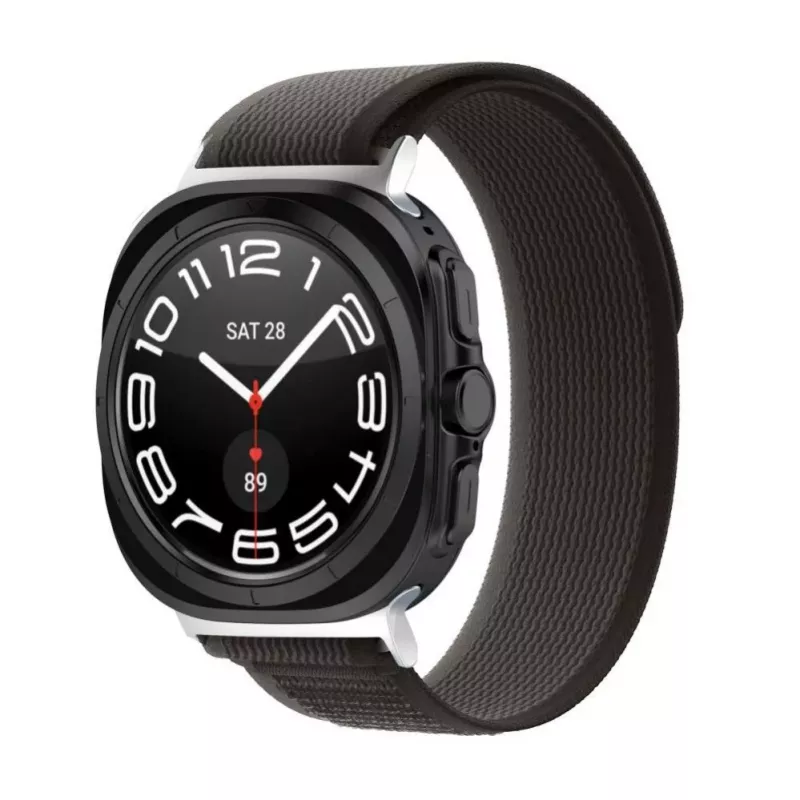 Tech-Protect cinturino in nylon per Samsung Galaxy Watch Ultra (47mm) - nero/arancione