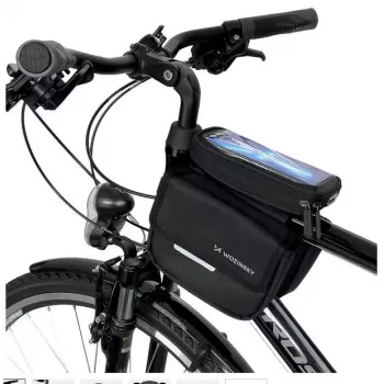 ILIKE Wozinsky Universal Frame Bike Bag borsa da telaio per bici custodia per telefono impermeabile 1,5L nero (WBB26BK)