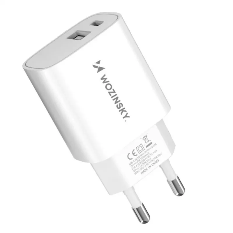 Wozinsky WGWCW alimentatore 20W USB-A USB-C - bianco