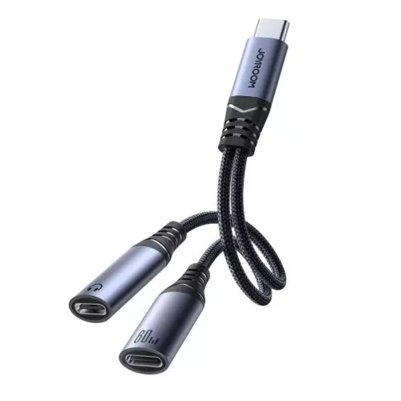 Joyroom SY-C03 adattatore DAC USB-C a 2x USB-C 2in1 - nero