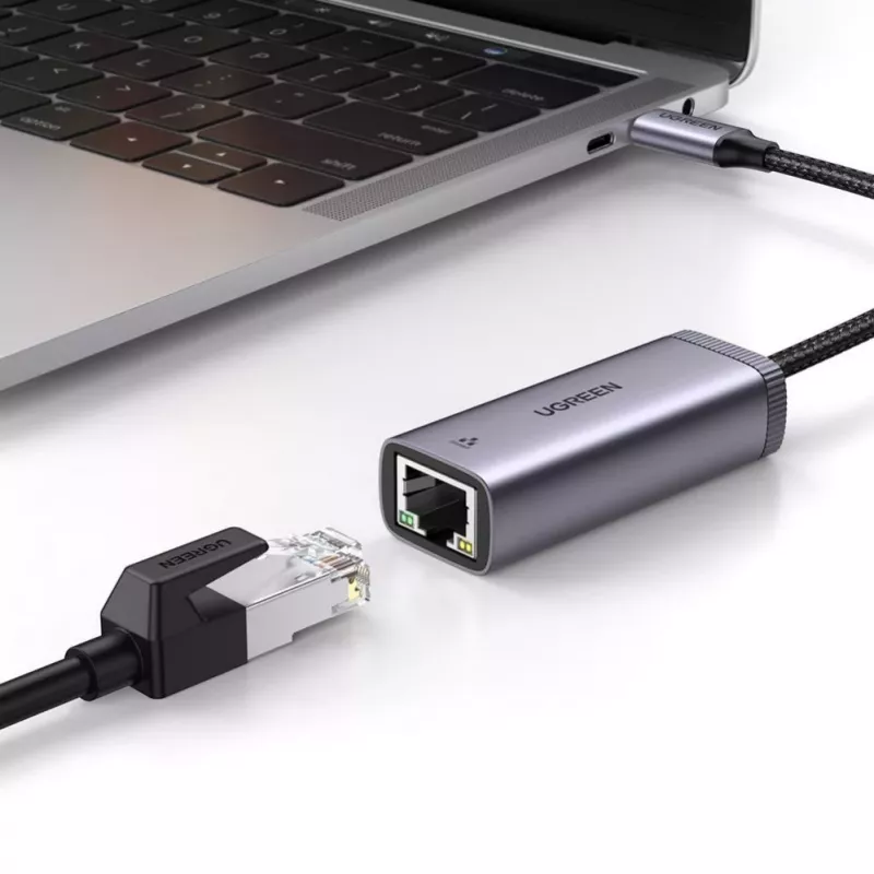 UGREEN adattatore USB-C a RJ45 Gigabit Ethernet (grigio) - 40322 CM483