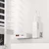 Dudao A30EU GaN 30W caricabatterie da parete USB-C USB-A con cavo USB-C a USB-C 1m bianco