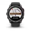 Garmin fenix 8 Pro 51 mm MicroLED Sapphire Carbon Grey DLC Titanium con cinturino in silicone nero/pebblegrey