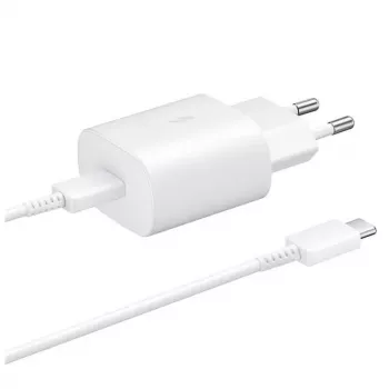 Samsung caricabatterie da viaggio 25W + cavo dati USB-C/USB-C bianco (OOB Bulk)
