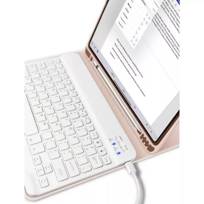 Tech-Protect SC Pen + Custodia con tastiera per iPad 10.9" (10a gen, 2022) / 11" (2025), rosa