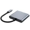 Tech-Protect V1 hub adattatore USB-C 3in1 - USB-A 3.0, USB-C PD 100W, HDMI 4K 30Hz - grigio