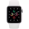 Apple Watch Series 5 GPS argento 44mm custodia in alluminio cinturino sport bianco
