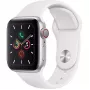 Apple Watch Series 5 GPS argento 44mm custodia in alluminio cinturino sport bianco