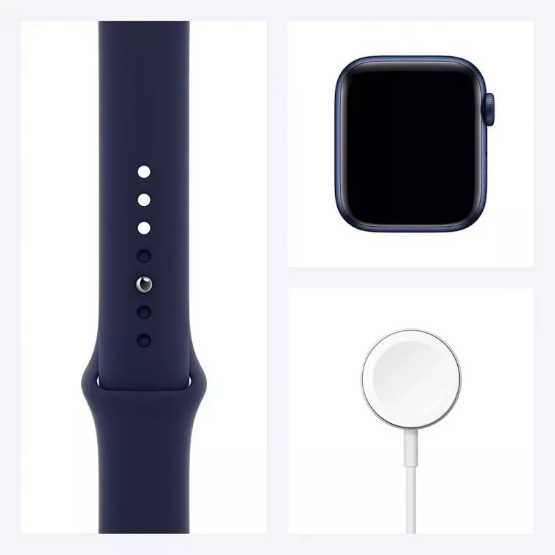 Apple Watch Series 6 GPS, 40mm custodia in alluminio con cinturino sport Deep Navy blu