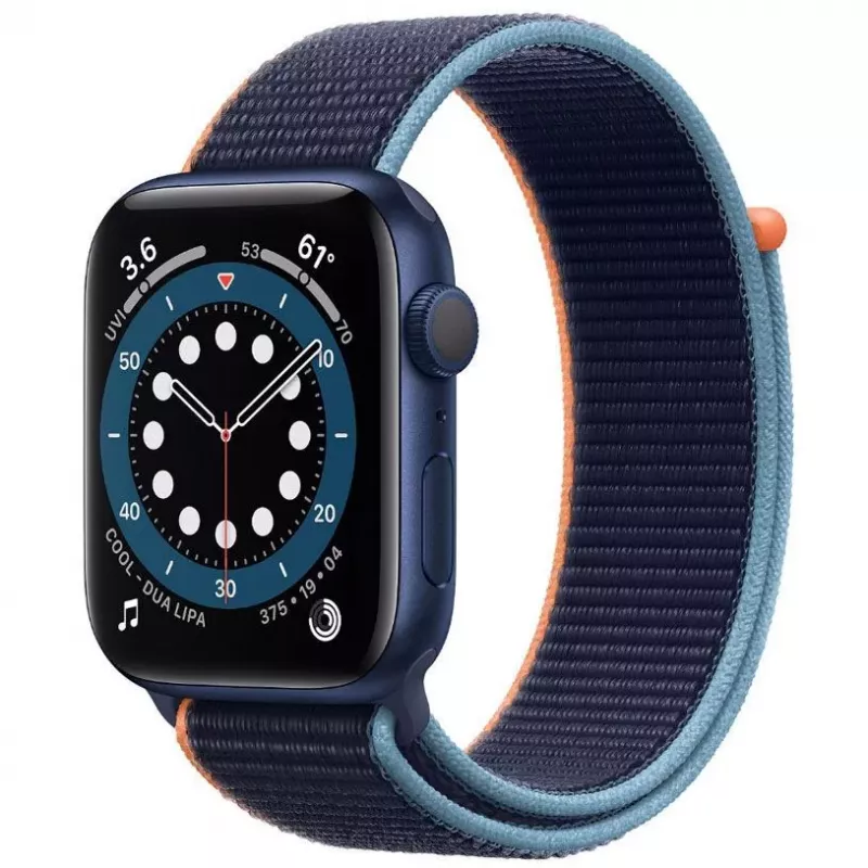 Apple Watch Series 6 GPS, 44mm custodia in alluminio con cinturino sport Deep Navy