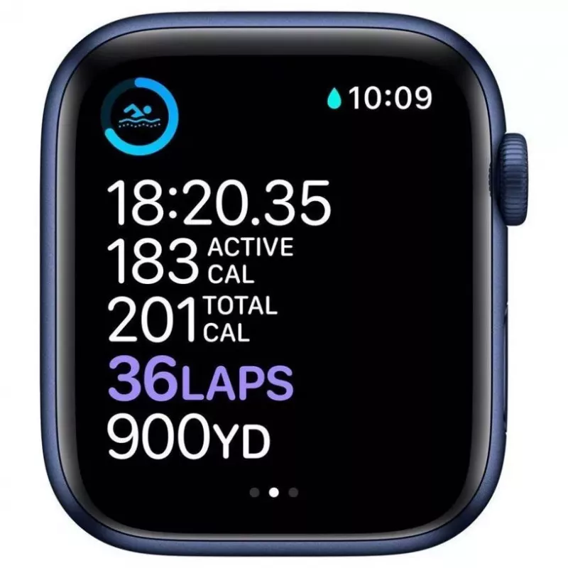 Apple Watch Series 6 GPS, 44mm custodia in alluminio con cinturino sport Deep Navy