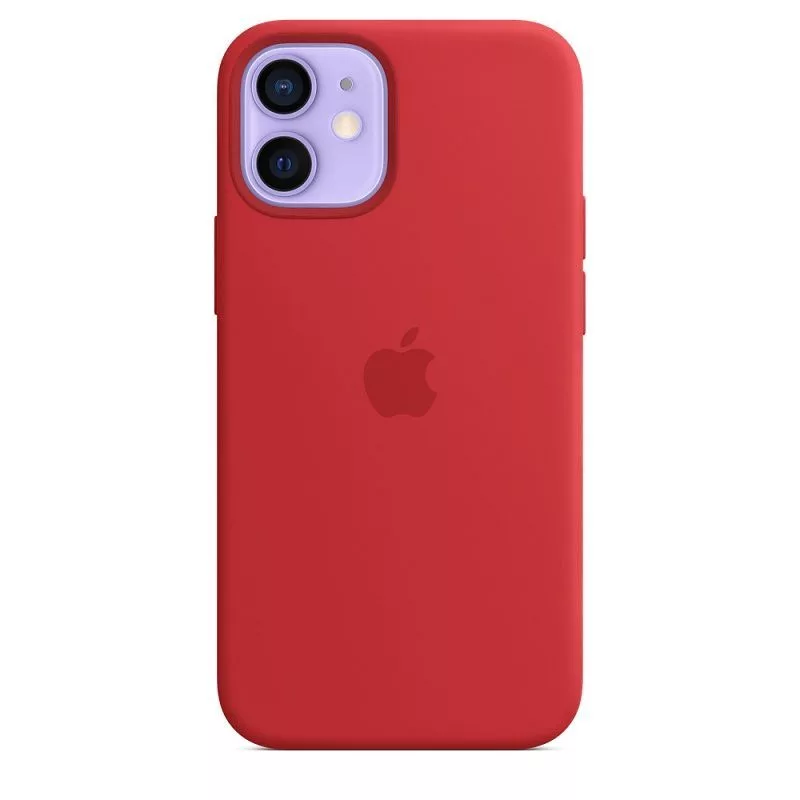 Apple custodia in silicone con MagSafe per iPhone 12 mini rossa