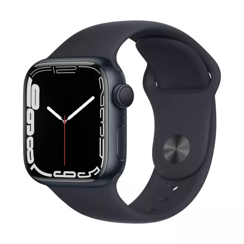 Apple Watch Series 7 GPS, 41mm custodia in alluminio Midnight con cinturino sport - Regular Midnight