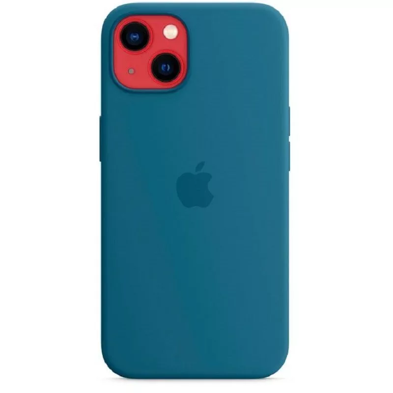 Apple iPhone 13 custodia in silicone con MagSafe Blauhäher