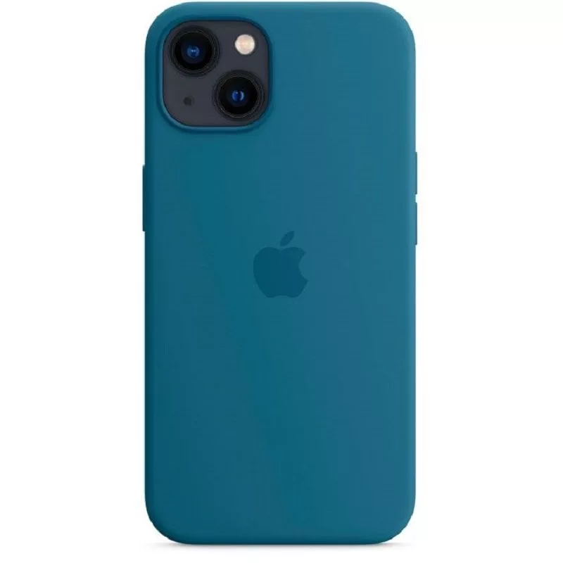 Apple iPhone 13 custodia in silicone con MagSafe Blauhäher