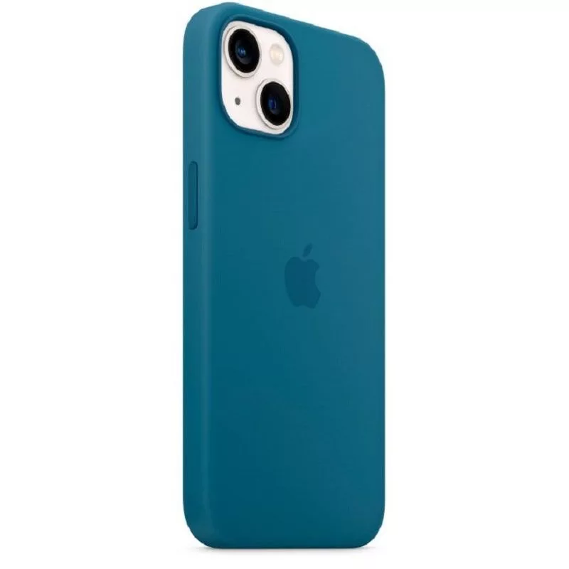 Apple iPhone 13 custodia in silicone con MagSafe Blauhäher
