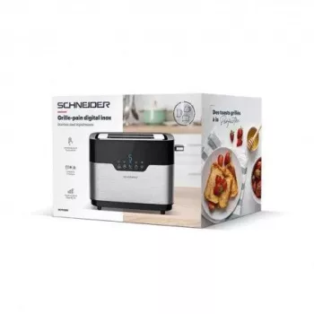 Schneider set tostapane touchscreen in acciaio inox