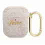Guess Apple AirPods 1/2 custodia 4G Script Metal Collection rosa