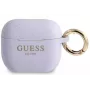 Guess Apple AirPods 3 custodia in silicone glitter viola
