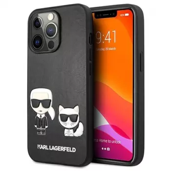 Karl Lagerfeld Apple iPhone 13 Pro custodia Choupette in pelle PU nera