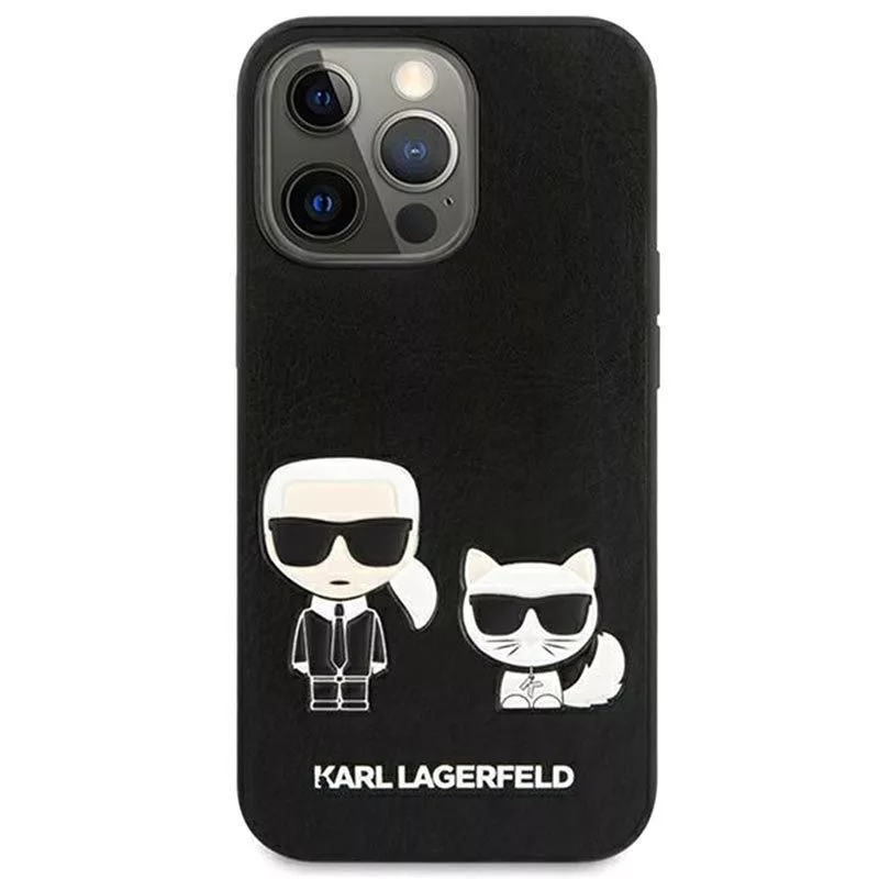 Karl Lagerfeld Apple iPhone 13 Pro custodia Choupette in pelle PU nera