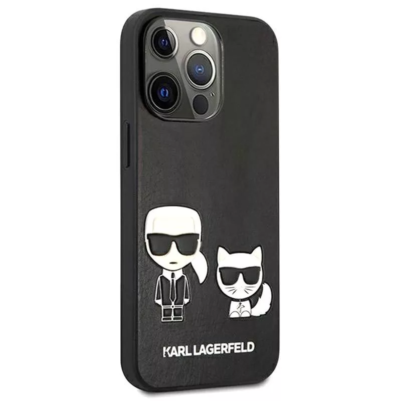 Karl Lagerfeld Apple iPhone 13 Pro custodia Choupette in pelle PU nera
