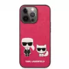 Karl Lagerfeld Apple iPhone 13 Pro custodia Choupette in pelle PU fucsia