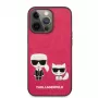 Karl Lagerfeld Apple iPhone 13 Pro custodia Choupette in pelle PU fucsia