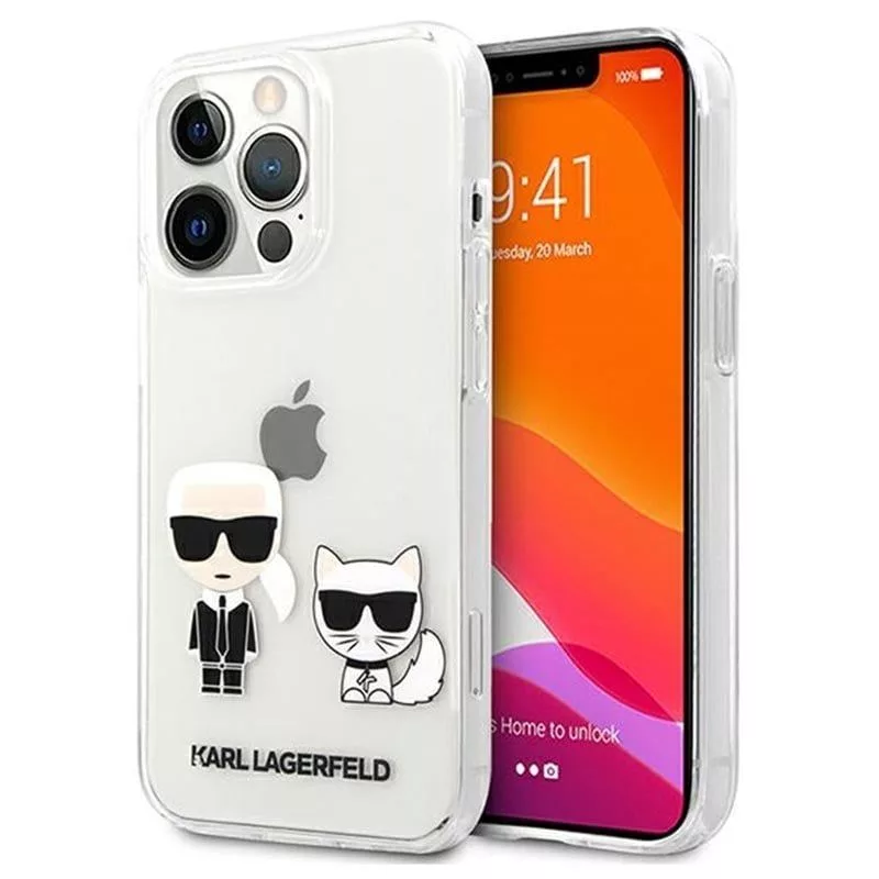 Karl Lagerfeld iPhone 13 Pro custodia Choupette trasparente