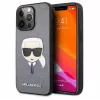 Karl Lagerfeld Apple iPhone 13 Pro custodia Saffiano Karl Head argento