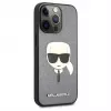 Karl Lagerfeld Apple iPhone 13 Pro custodia Saffiano Karl Head argento