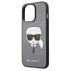 Karl Lagerfeld Apple iPhone 13 Pro custodia Saffiano Karl Head argento