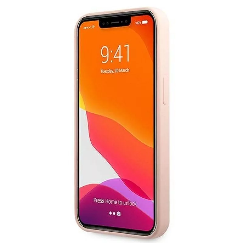 Karl Lagerfeld Apple iPhone 13 Pro custodia Liquid Silicone Karl Head rosa
