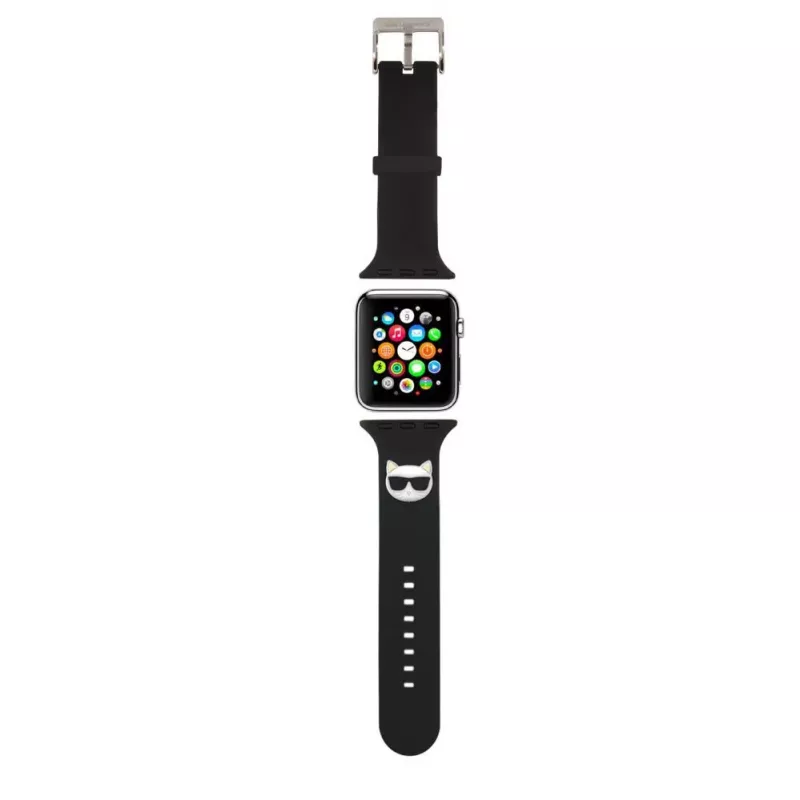 Karl Lagerfeld Apple Watch 38/40/41mm cinturino Choupette Head nero
