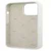 Lacoste Apple iPhone 13 Pro custodia in silicone liquido Allover Pattern bianca