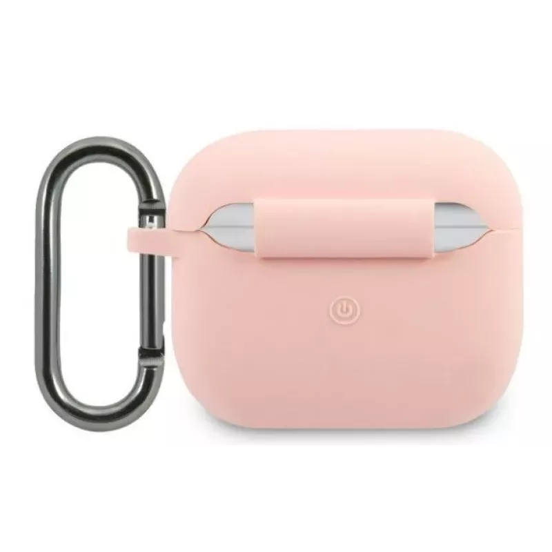 Lacoste Apple AirPods 3 custodia in silicone liquido Glossy Printing Logo rosa