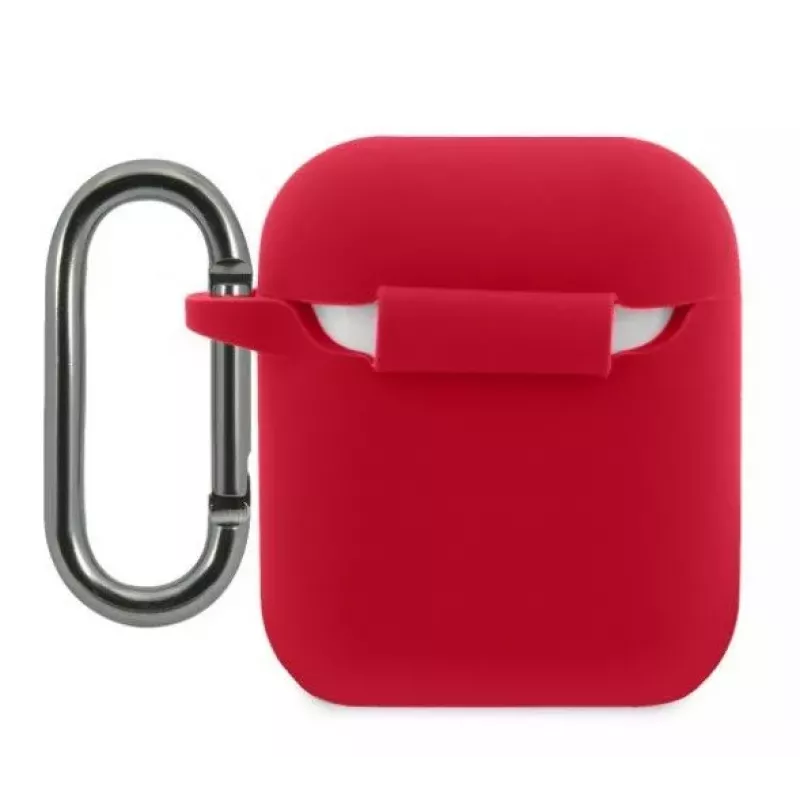 Lacoste Apple AirPods 1/2 custodia in silicone liquido Glossy Printing Logo rossa