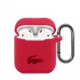 Lacoste Apple AirPods 1/2 custodia in silicone liquido Glossy Printing Logo rossa