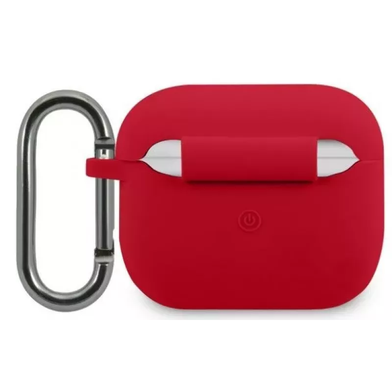 Lacoste Apple AirPods 3 custodia in silicone liquido Glossy Printing Logo rossa