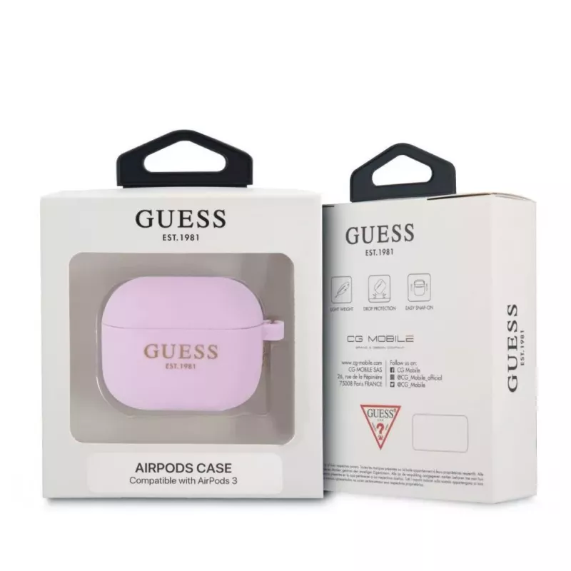 Guess Apple AirPods 3 Charms custodia in silicone viola