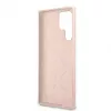 Guess Samsung Galaxy S22 Ultra custodia in silicone Metal Logo rosa